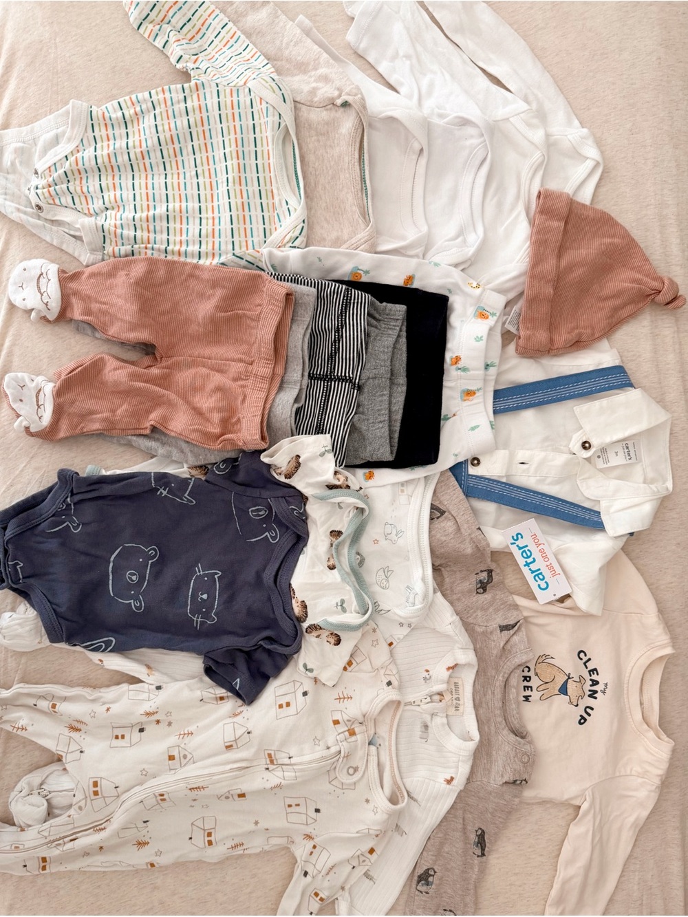 Assorted Baby Clothing Bundle - Newborn + 0-3M